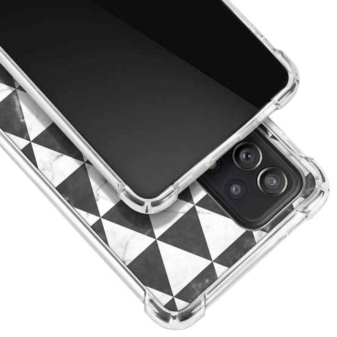 Geometric Marble Galaxy A72 5G Clear Case